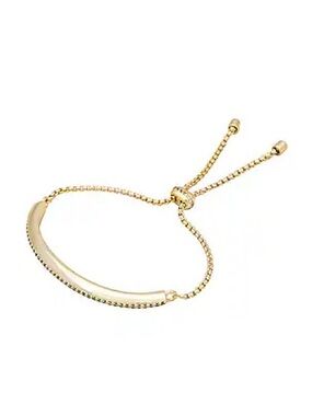 Kendra Scott Gold Bar Slider Bracelet - Shiny Gold Finish